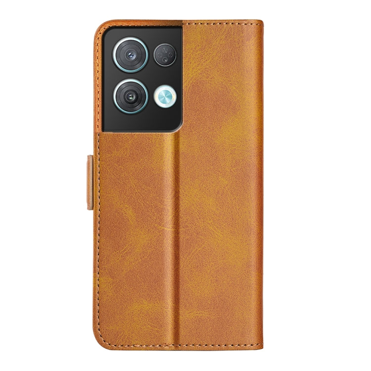 For OPPO Reno8 Pro Dual-side Magnetic Buckle Horizontal Flip Leather Phone Case