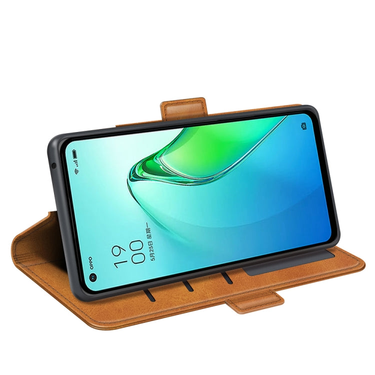 For OPPO Reno8 Pro Dual-side Magnetic Buckle Horizontal Flip Leather Phone Case