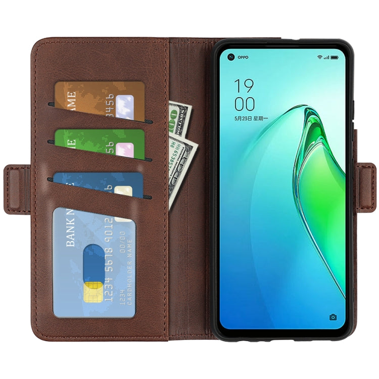 For OPPO Reno8 Pro Dual-side Magnetic Buckle Horizontal Flip Leather Phone Case