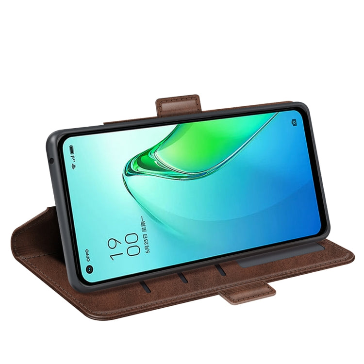 For OPPO Reno8 Pro Dual-side Magnetic Buckle Horizontal Flip Leather Phone Case