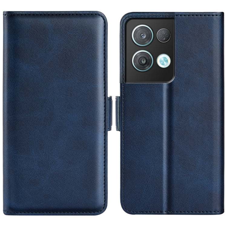 For OPPO Reno8 Pro Dual-side Magnetic Buckle Horizontal Flip Leather Phone Case