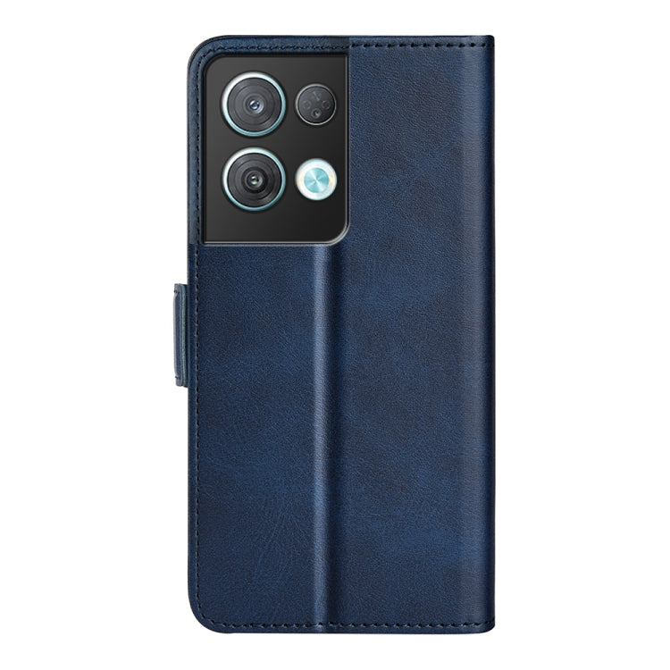For OPPO Reno8 Pro Dual-side Magnetic Buckle Horizontal Flip Leather Phone Case