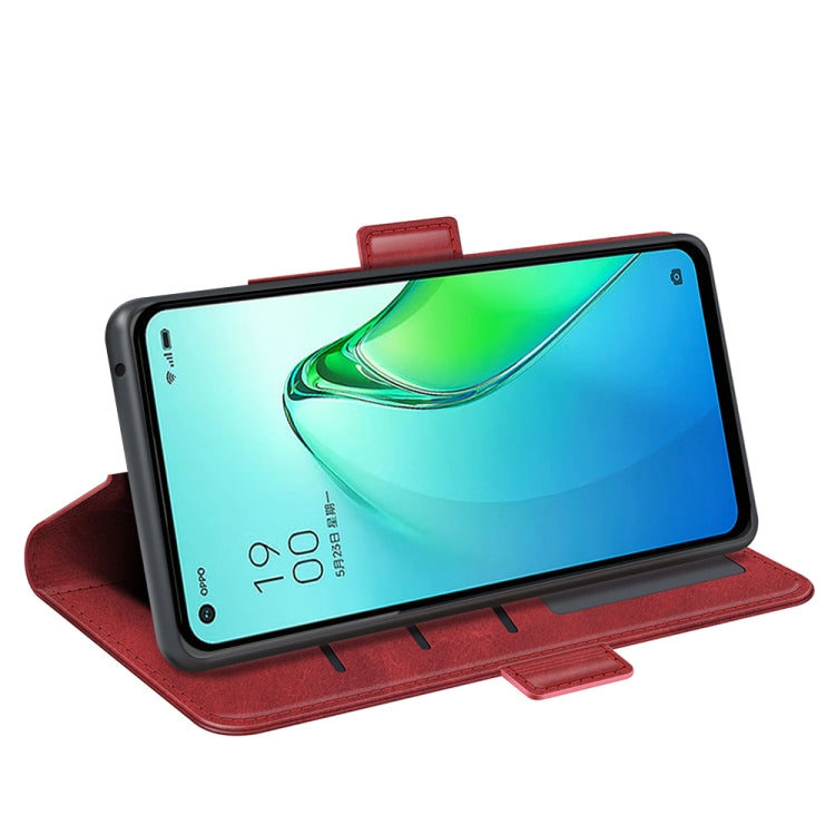 For OPPO Reno8 Pro Dual-side Magnetic Buckle Horizontal Flip Leather Phone Case