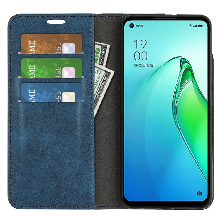 For OPPO Reno8 Pro Retro-skin  Magnetic Suction Leather Phone Case