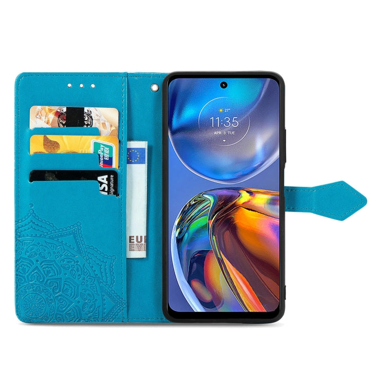 For Motorola Moto E32 Mandala Flower Embossed Horizontal Flip Leather Phone Case