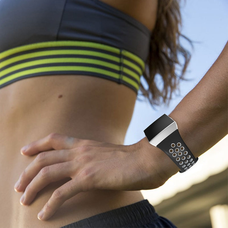 For Fitbit Ionic Breathable Two-tone Silicone Watch Band