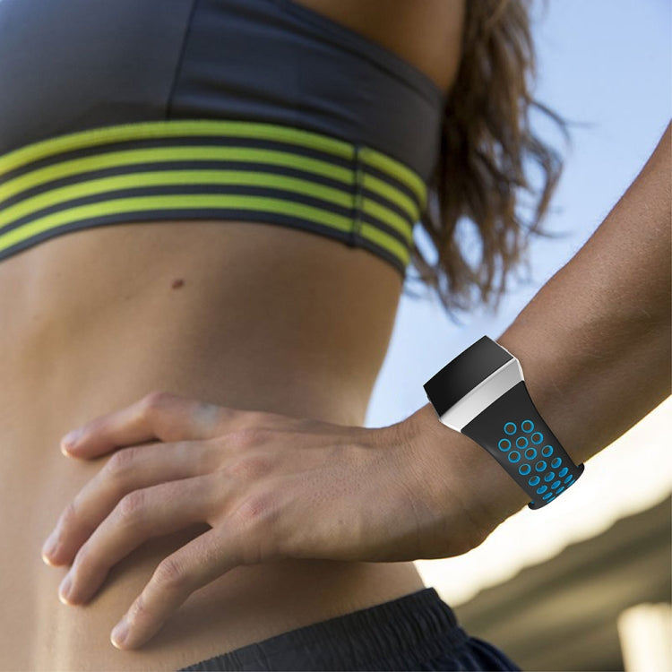 For Fitbit Ionic Breathable Two-tone Silicone Watch Band