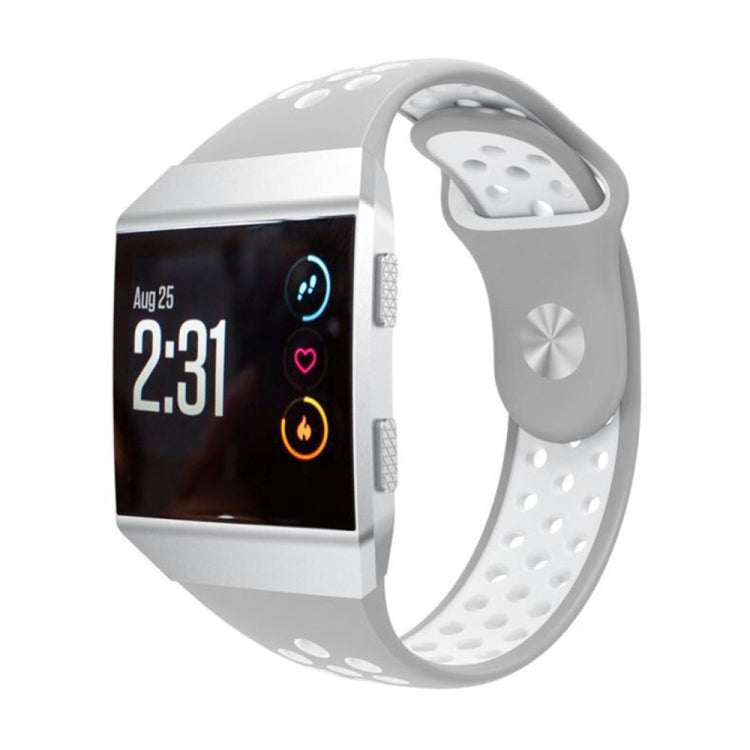 For Fitbit Ionic Breathable Two-tone Silicone Watch Band
