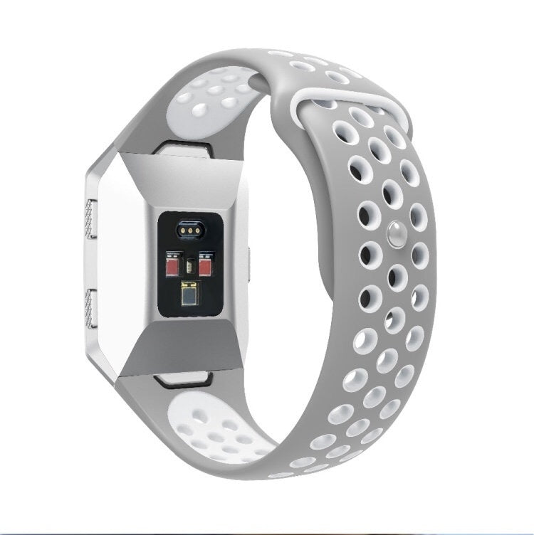 For Fitbit Ionic Breathable Two-tone Silicone Watch Band