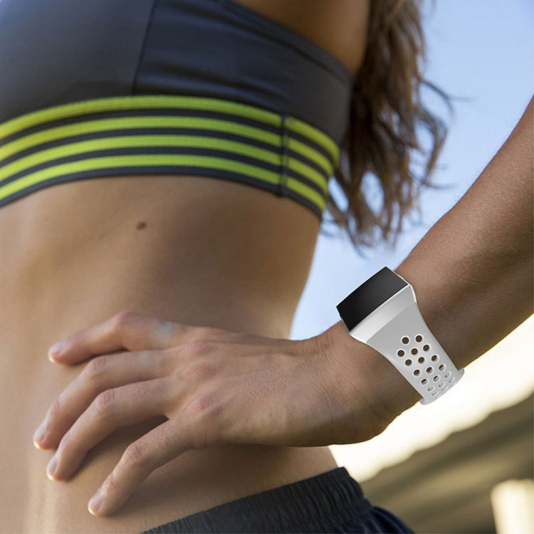 For Fitbit Ionic Breathable Two-tone Silicone Watch Band