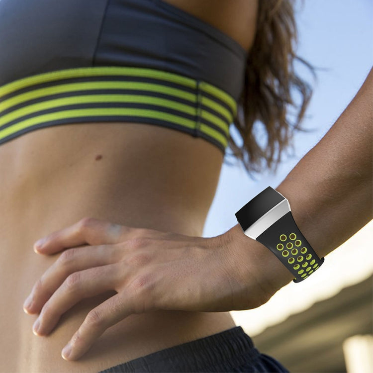 For Fitbit Ionic Breathable Two-tone Silicone Watch Band
