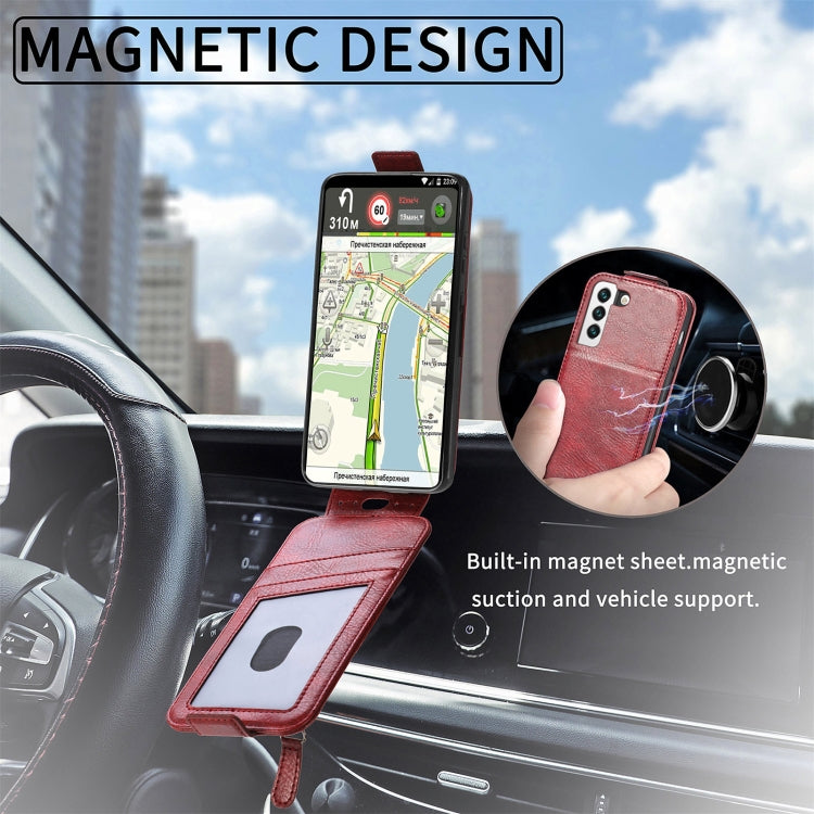 For Samsung Galaxy S22 5G Zipper Wallet Vertical Flip Leather Phone Case