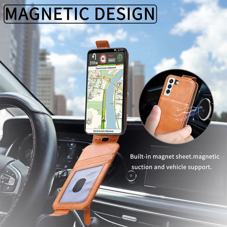 For Samsung Galaxy S22 Plus 5G Zipper Wallet Vertical Flip Leather Phone Case