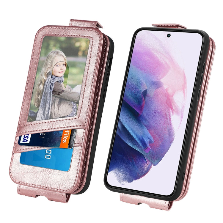 For Samsung Galaxy S22 Plus 5G Zipper Wallet Vertical Flip Leather Phone Case