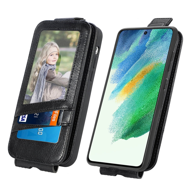 For Samsung Galaxy S21 FE 5G Zipper Wallet Vertical Flip Leather Phone Case