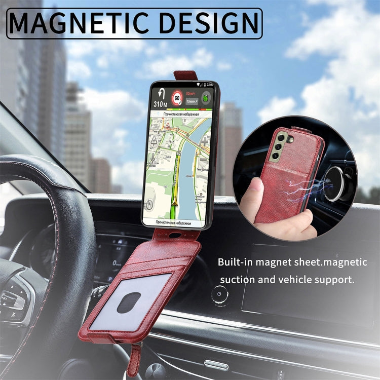 For Samsung Galaxy S21 FE 5G Zipper Wallet Vertical Flip Leather Phone Case
