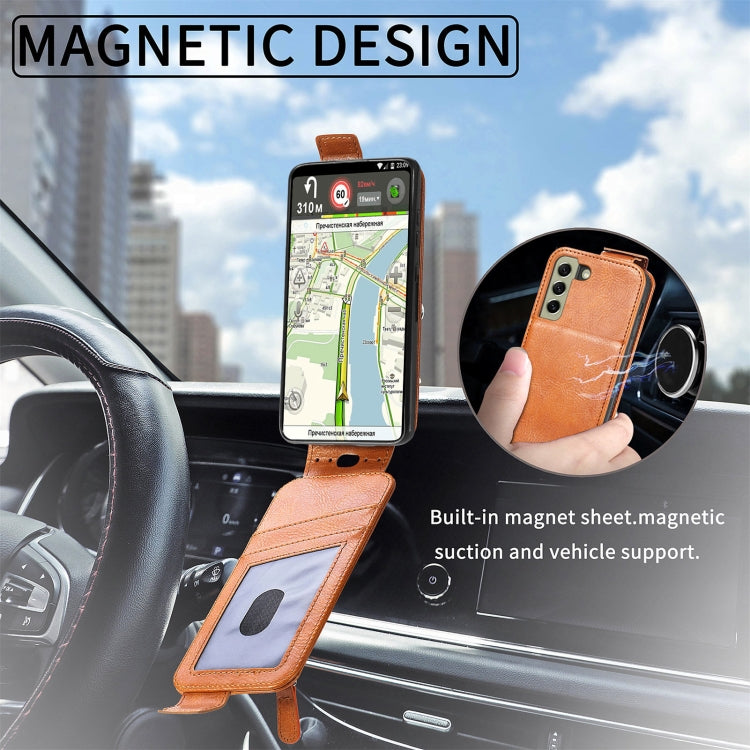 For Samsung Galaxy S21 FE 5G Zipper Wallet Vertical Flip Leather Phone Case