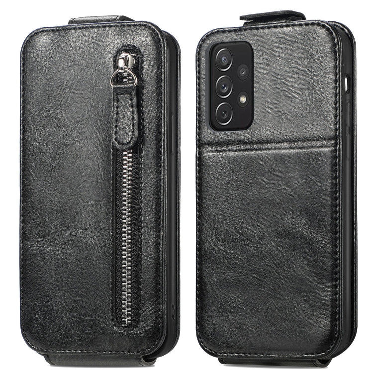 For Samsung Galaxy A72 5G / 4G Zipper Wallet Vertical Flip Leather Phone Case