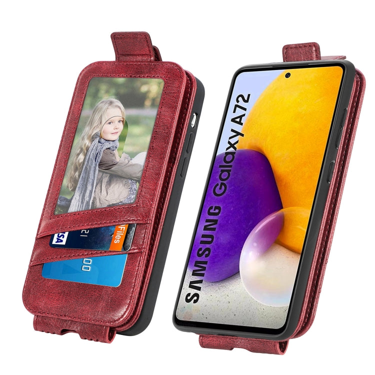 For Samsung Galaxy A72 5G / 4G Zipper Wallet Vertical Flip Leather Phone Case