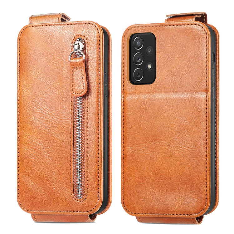 For Samsung Galaxy A72 5G / 4G Zipper Wallet Vertical Flip Leather Phone Case