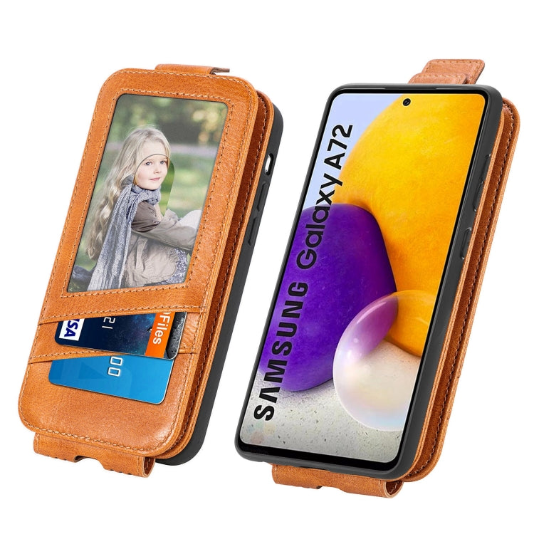 For Samsung Galaxy A72 5G / 4G Zipper Wallet Vertical Flip Leather Phone Case