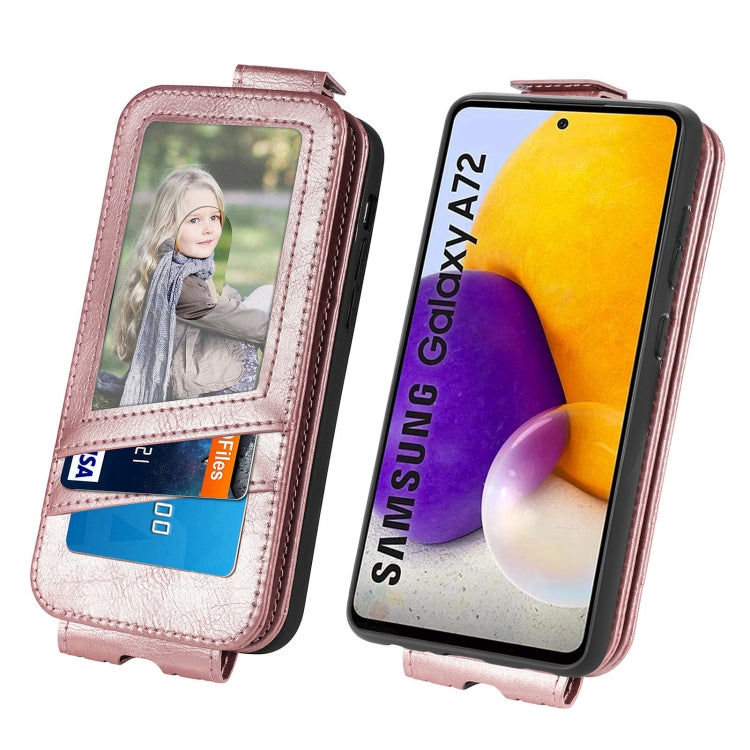 For Samsung Galaxy A72 5G / 4G Zipper Wallet Vertical Flip Leather Phone Case