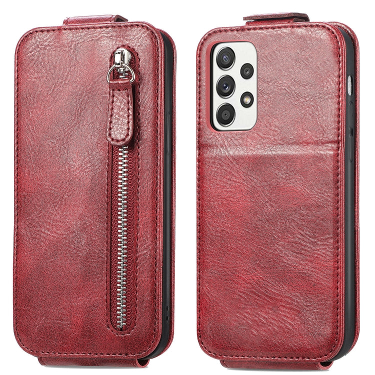 For Samsung Galaxy A52 5G / 4G Zipper Wallet Vertical Flip Leather Phone Case