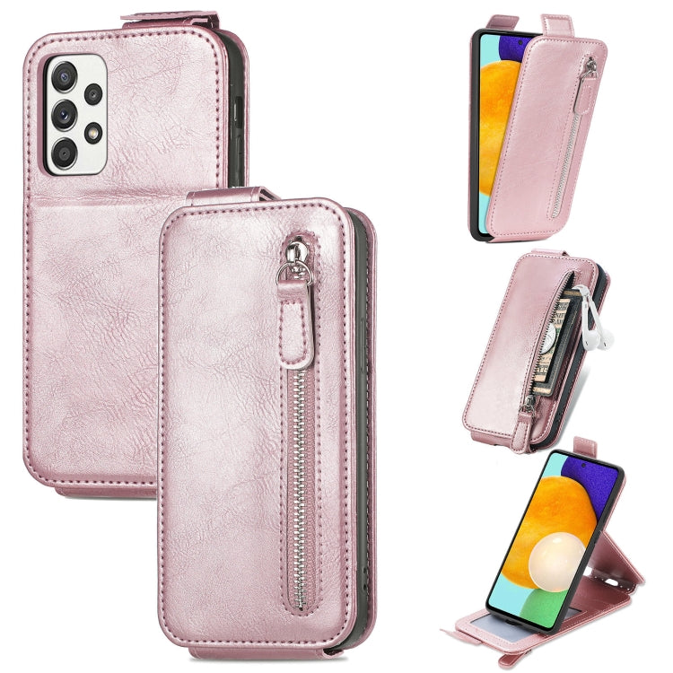For Samsung Galaxy A52 5G / 4G Zipper Wallet Vertical Flip Leather Phone Case