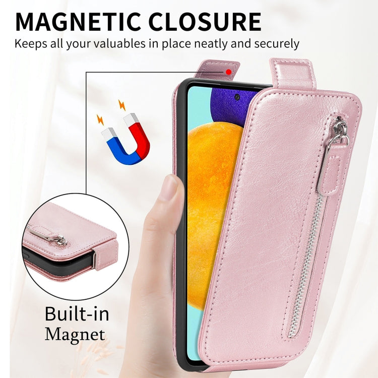 For Samsung Galaxy A52 5G / 4G Zipper Wallet Vertical Flip Leather Phone Case