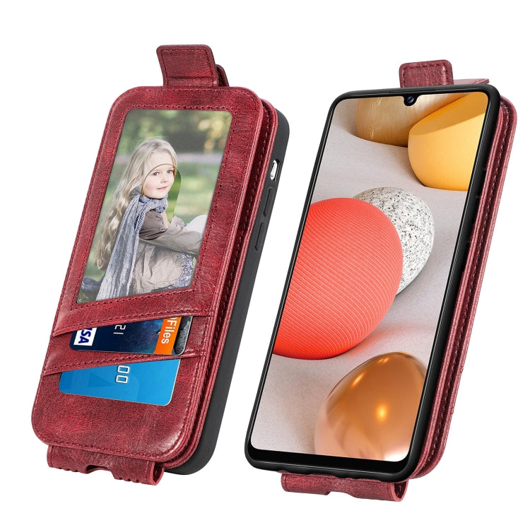 For Samsung Galaxy A42 5G Zipper Wallet Vertical Flip Leather Phone Case