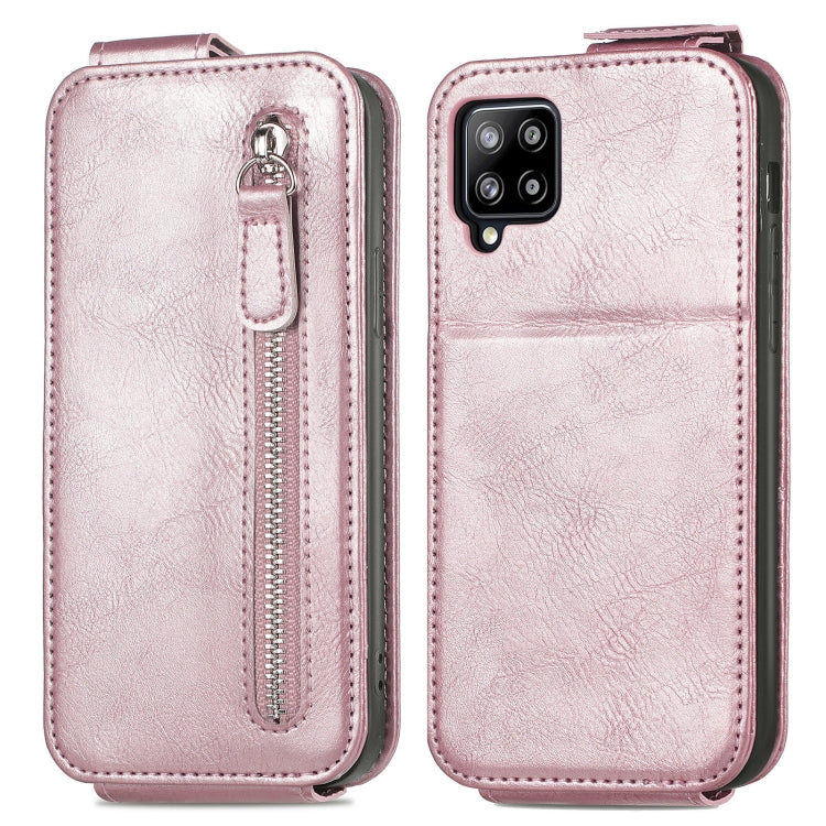 For Samsung Galaxy A42 5G Zipper Wallet Vertical Flip Leather Phone Case