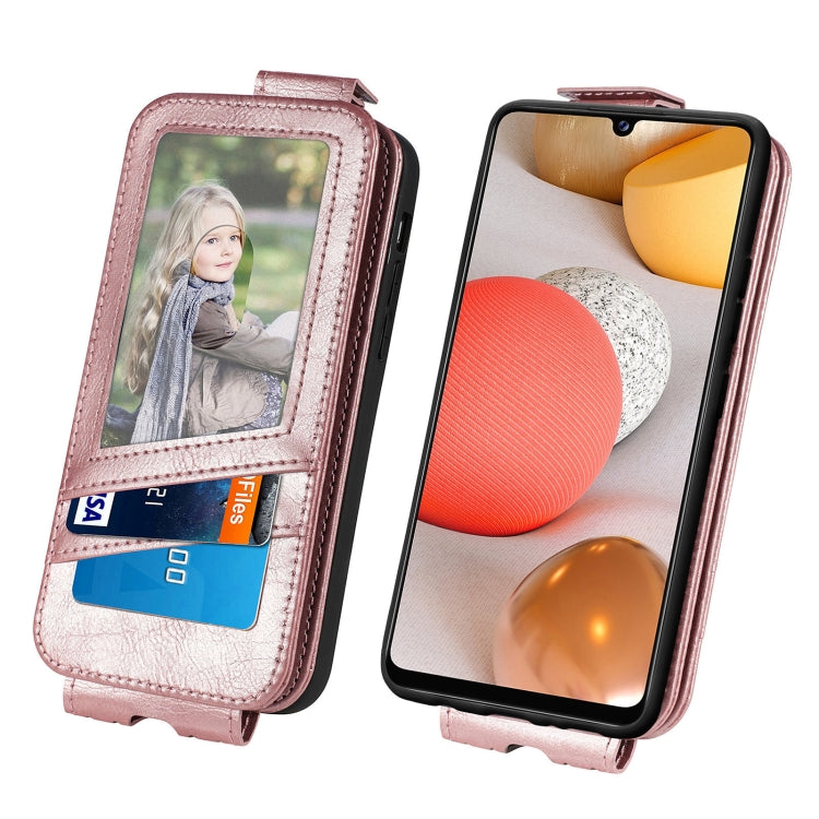 For Samsung Galaxy A42 5G Zipper Wallet Vertical Flip Leather Phone Case