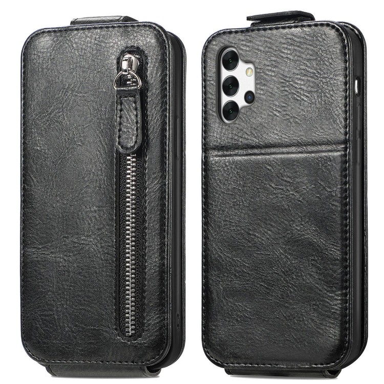 For Samsung Galaxy A32 5G Zipper Wallet Vertical Flip Leather Phone Case