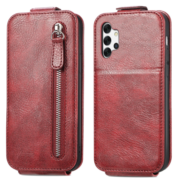 For Samsung Galaxy A32 5G Zipper Wallet Vertical Flip Leather Phone Case