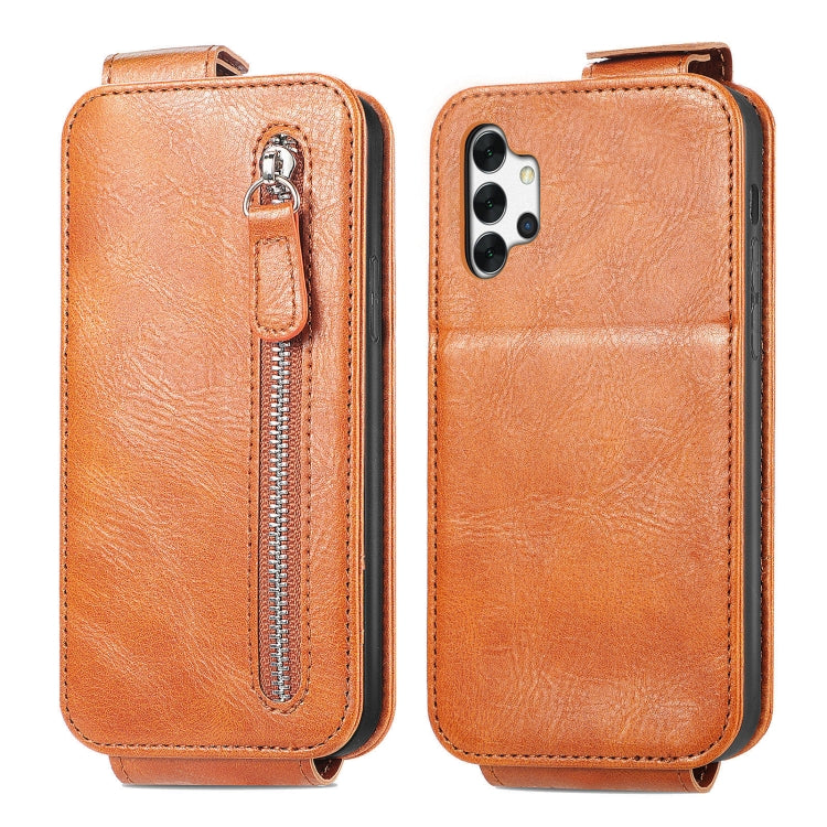 For Samsung Galaxy A32 5G Zipper Wallet Vertical Flip Leather Phone Case