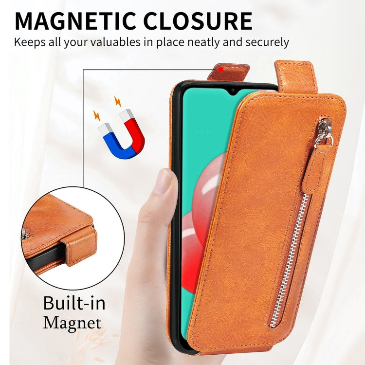 For Samsung Galaxy A32 5G Zipper Wallet Vertical Flip Leather Phone Case