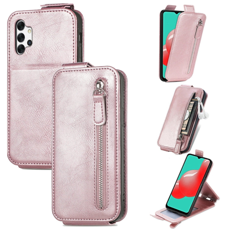For Samsung Galaxy A32 5G Zipper Wallet Vertical Flip Leather Phone Case