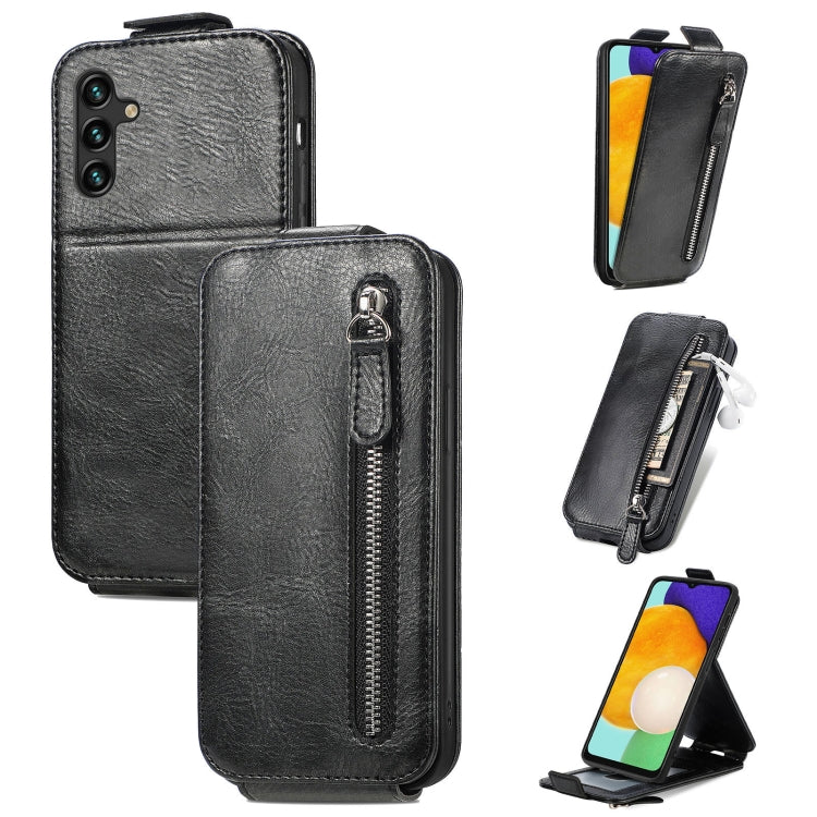 For Samsung Galaxy A13 5G Zipper Wallet Vertical Flip Leather Phone Case