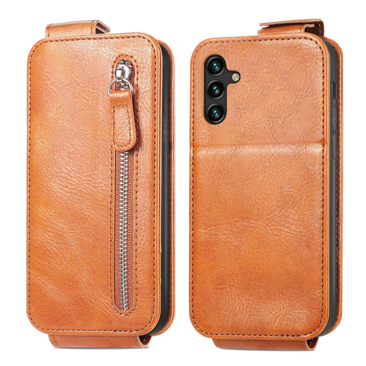 For Samsung Galaxy A13 5G Zipper Wallet Vertical Flip Leather Phone Case