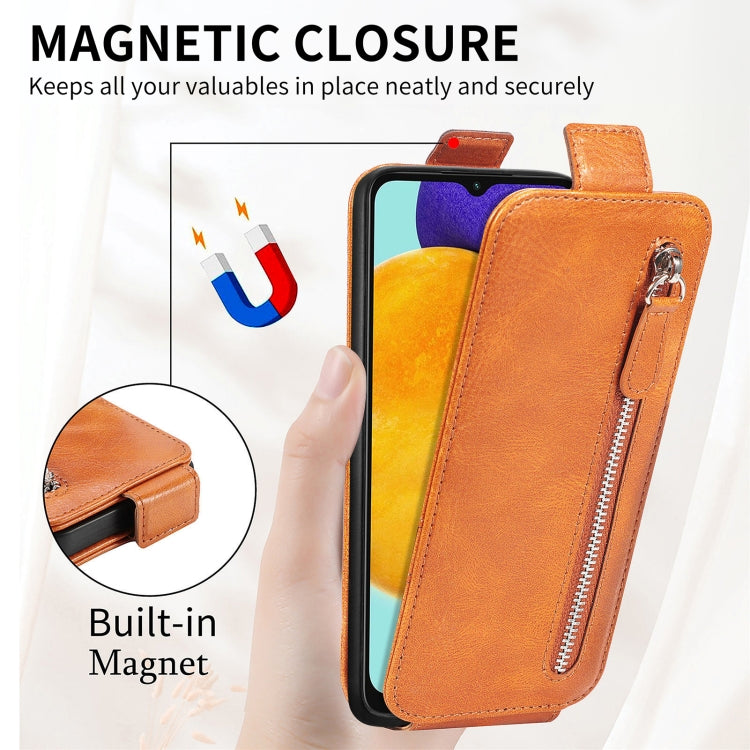 For Samsung Galaxy A13 5G Zipper Wallet Vertical Flip Leather Phone Case