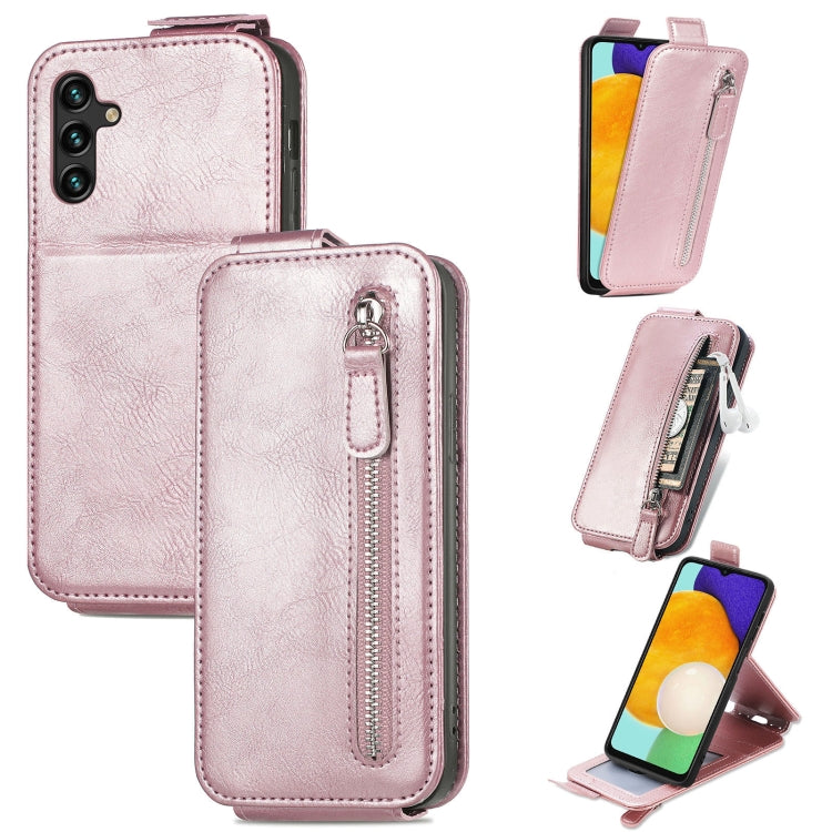 For Samsung Galaxy A13 5G Zipper Wallet Vertical Flip Leather Phone Case
