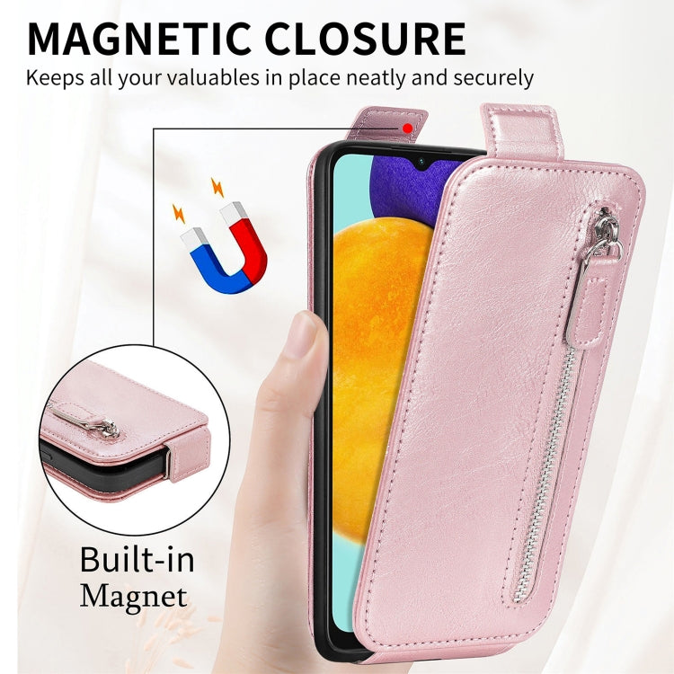 For Samsung Galaxy A13 5G Zipper Wallet Vertical Flip Leather Phone Case