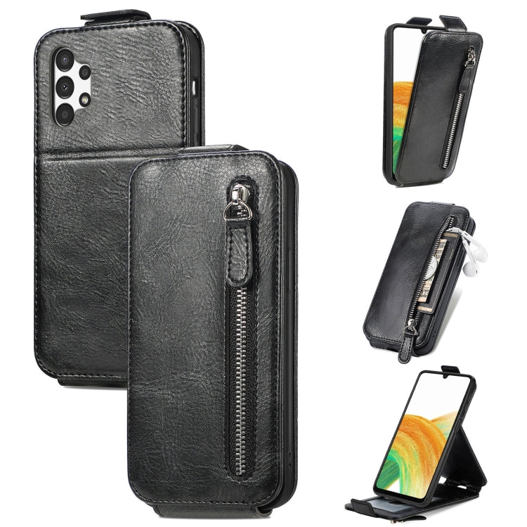 For Samsung Galaxy A13 4G Zipper Wallet Vertical Flip Leather Phone Case