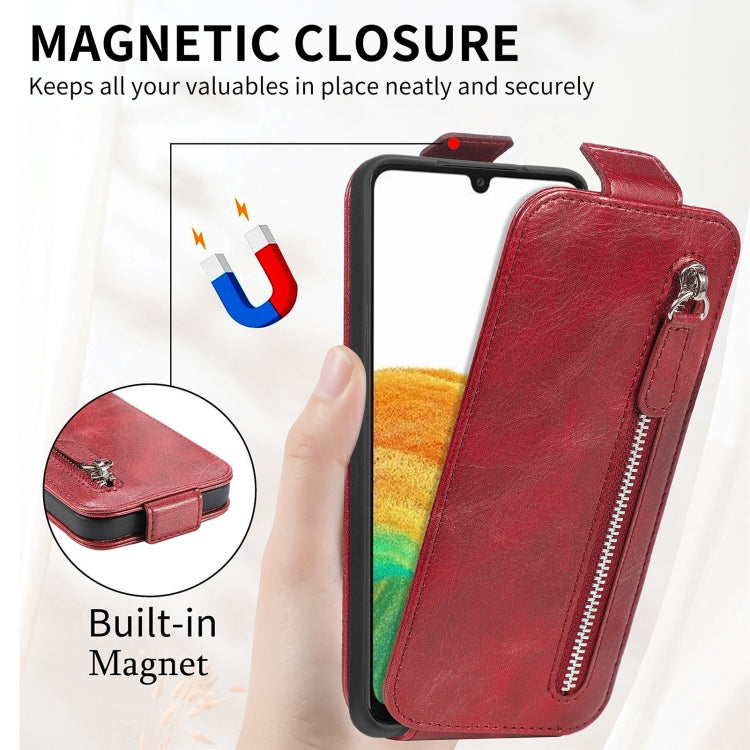 For Samsung Galaxy A13 4G Zipper Wallet Vertical Flip Leather Phone Case