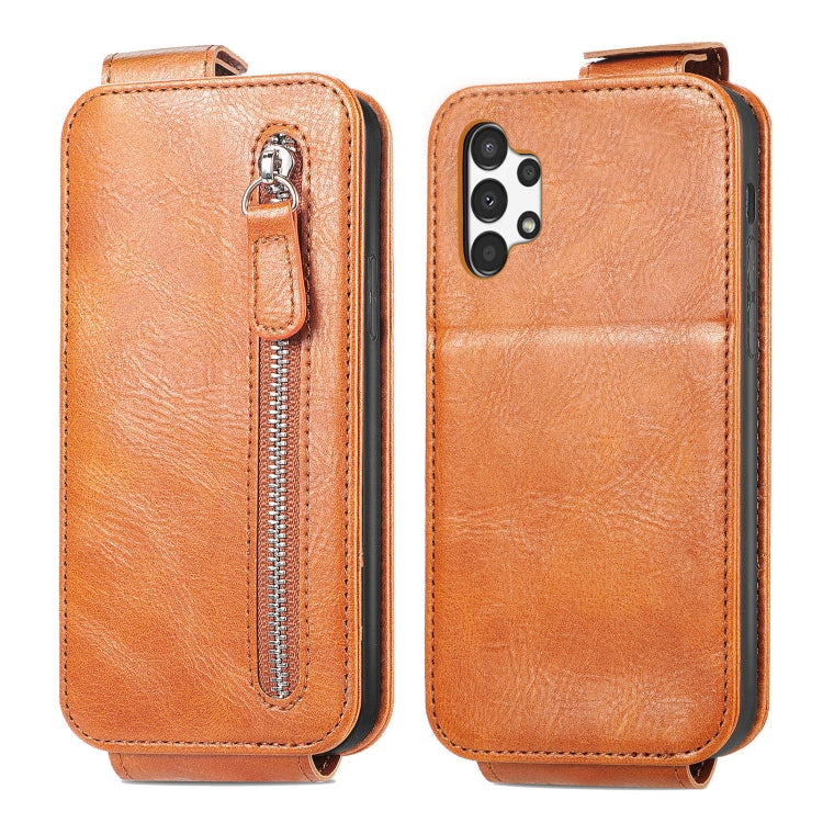 For Samsung Galaxy A13 4G Zipper Wallet Vertical Flip Leather Phone Case
