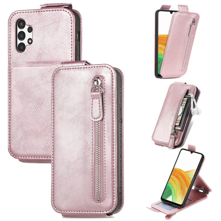 For Samsung Galaxy A13 4G Zipper Wallet Vertical Flip Leather Phone Case