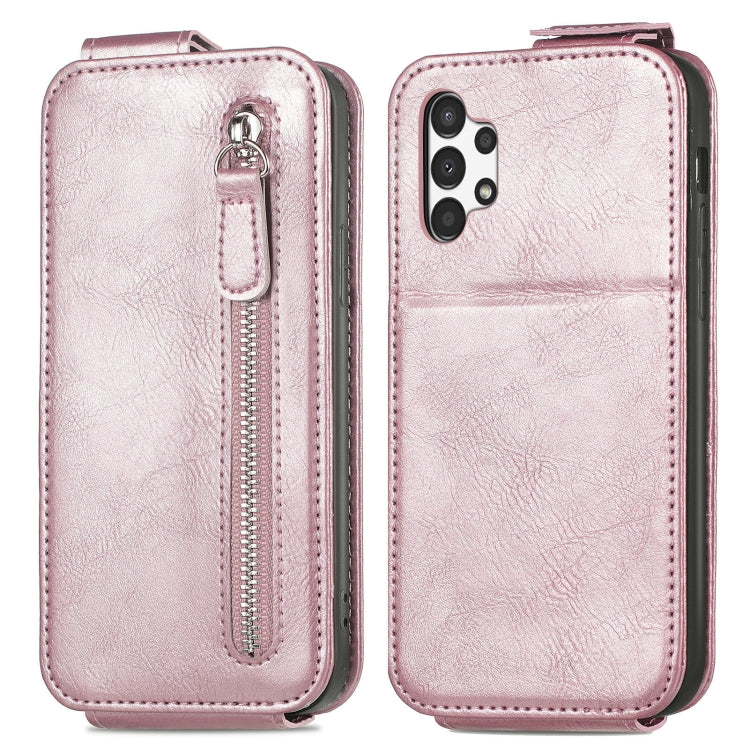 For Samsung Galaxy A13 4G Zipper Wallet Vertical Flip Leather Phone Case