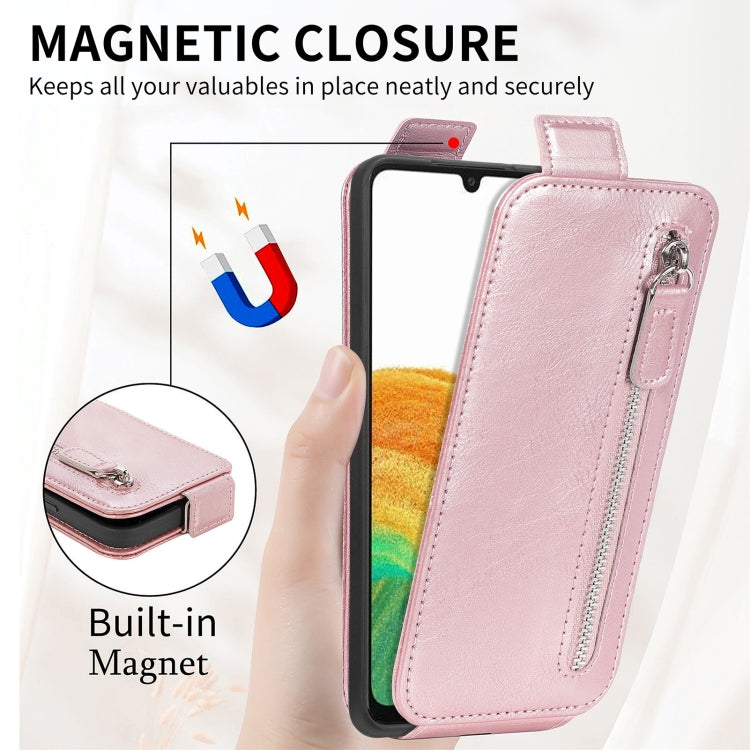 For Samsung Galaxy A13 4G Zipper Wallet Vertical Flip Leather Phone Case