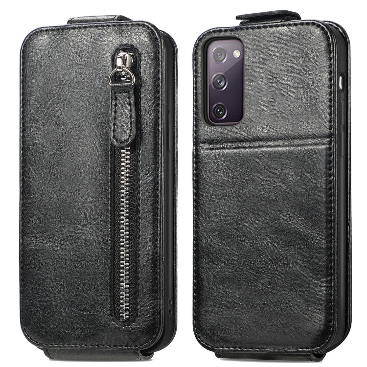 For Samsung Galaxy S20 FE 2022 Zipper Wallet Vertical Flip Leather Phone Case