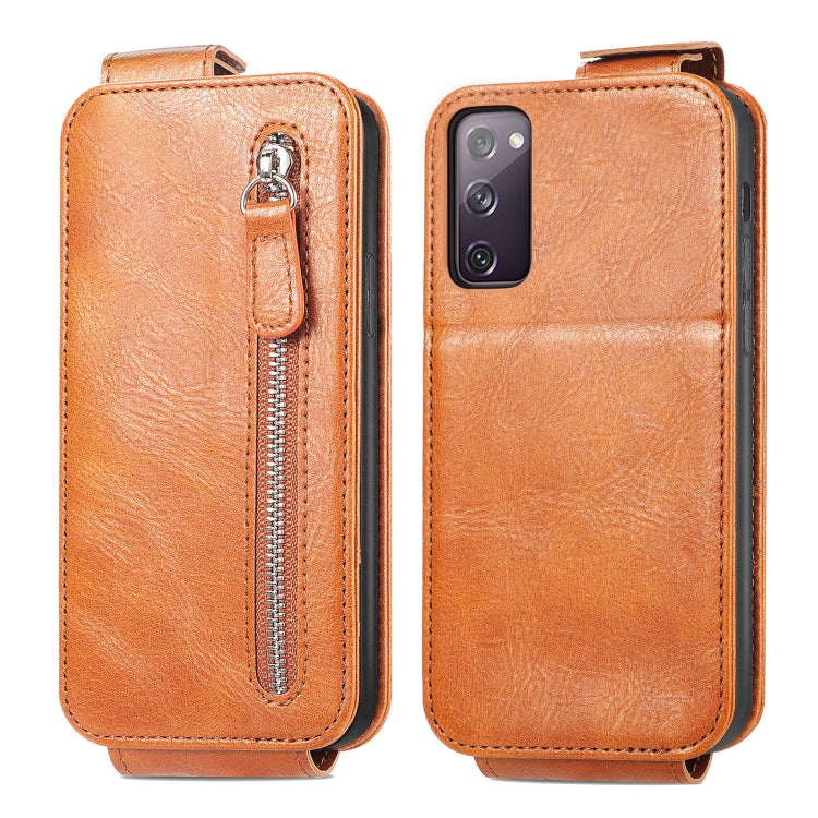 For Samsung Galaxy S20 FE 2022 Zipper Wallet Vertical Flip Leather Phone Case